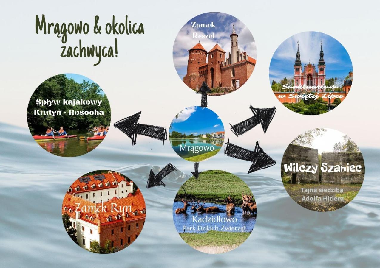 Mragowo Dwupoziomowy Apartament Indygo 85M2 Z Widokiem Na Jezioro ภายนอก รูปภาพ